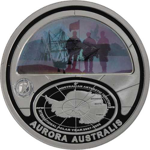 Australien-5Dollar-2009-AGpp-Polarjahr-Etui
