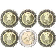  Deutschland 2 Euro 2002 bfr. Mzz.A bis J Bundesadler 