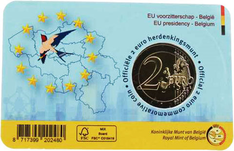 Belgien-2Euro-2024-Stgl-EU-Ratspräsidenschaft-Coincard-RS