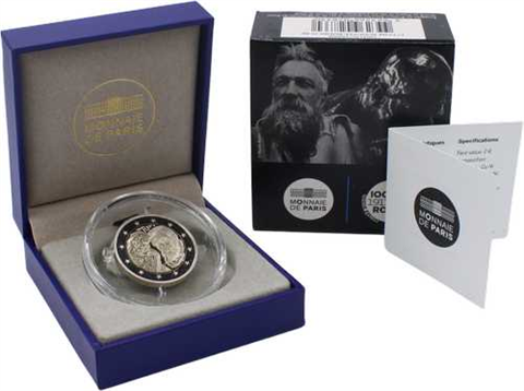 Frankreich-2 Euro-2017-PP-A.Rodin-Etui