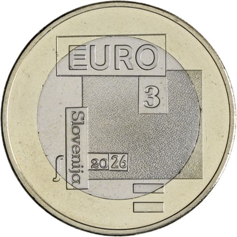 Slowenien-3 Euro-2026-bfr-Kosovel-RS
