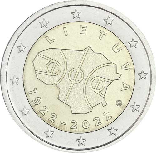 Litauen-2Euro-2022-CuNibfr-Basketball-RS