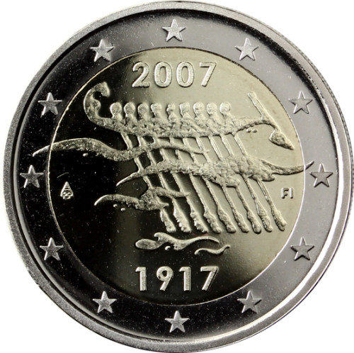 Finnland 2 Euro 2007 PP 90 Jahre Unabhängigkeit