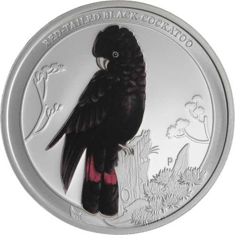 Australien-50 Cent-2013-AGpp-Red-Tailed Blck-Cockatoo-RS
