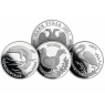 Russland-3-x-1-Rubel-1995-Silber-PP-–-Rotes-Buch-III--RSVS