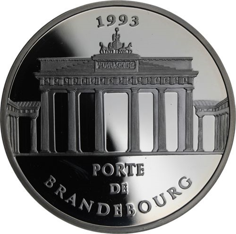 Frankreich-100 Francs 15 Ecus-1993-AGpp-Brandenburger Tor-RS