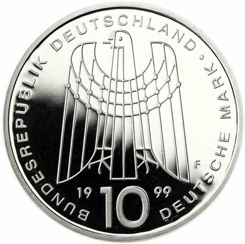 Deutschland-10-DM-Silber-1999-PP-50-Jahre-SOS-Kinderdörfer-I