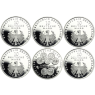 Deutschland-5x10-DM-Silber-1998-PP-50-Jahre-Deutsche-Mark-MzzADFGJ