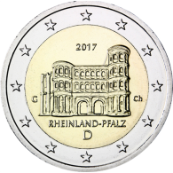 Deutschland-2Euro-2017bfr-PortaNigra-Münzzeichen-G-RS