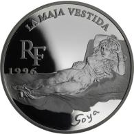 Frankreich-1,5 Euro 10 Francs-1996-AGpp-Das bekleidete Mädchen-RS