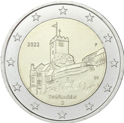 Deutschland-2-Euro-2022-Thüringen-Wartburg