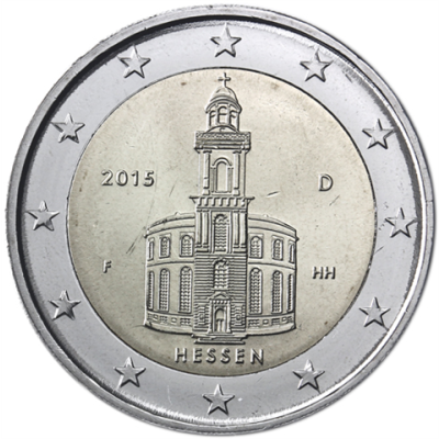 Deutschland-2Euro-2015bfr-Paulskirche-Münzzeichen-F-RS