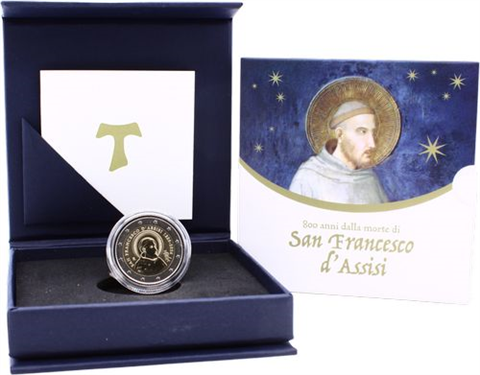 Italien-2Euro-2026-ReverseProof-Assisi-Etui