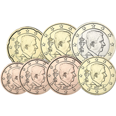 Belgien-1,88Euro-2017-bfr-1-cent-1-euro-kleinmuenzensatz-RS