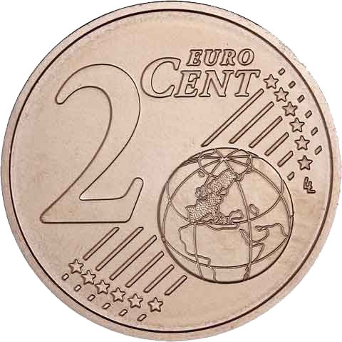2  Euro Cent  Münzen aus dem Vatikan mit dem Papstsiegel  von Franziskus 2018