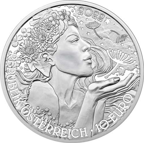 Österreich-10Euro-2022-agPP-Löwenzahn-RS