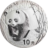 China-10 Yuan-2002-AGstgl-Panda-RS