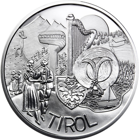 Österreich-10-Euro-2014-Silber-PP-Aus-Kinderhand-Tirol-Etui