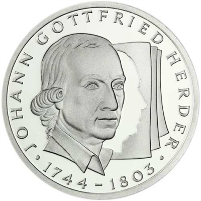 Deutschland 10 DM Silber 1994 Stgl.  Johann Gottfried Herder I (1)