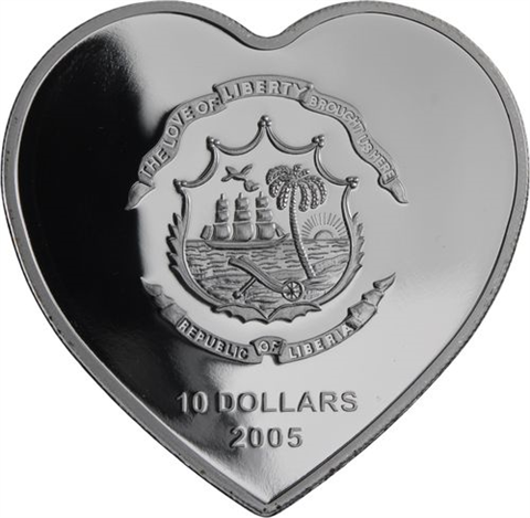 Liberia-10 Dollar-2005-AGpp-Papst mit Kerze-RS