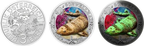 Österreich-12x3 Euro-2022-2025-Meereswelten-Set BuchI