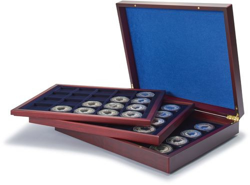 308474 -  Münzkassette VOLTERRA TRIO deLuxe für 60 Münzen mit / ohne Kapseln bis Ø 48 mm
