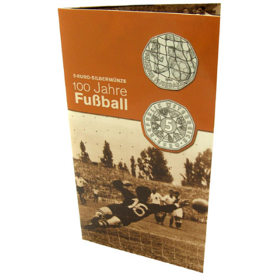 Österreich-5Euro-2004-AgHgh-Fussball-Folder