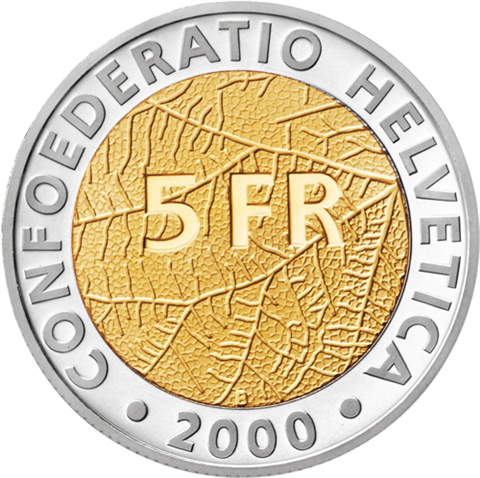 Schweiz-5Franken-2000-bfr-150JahreSchweizerFranken-RS