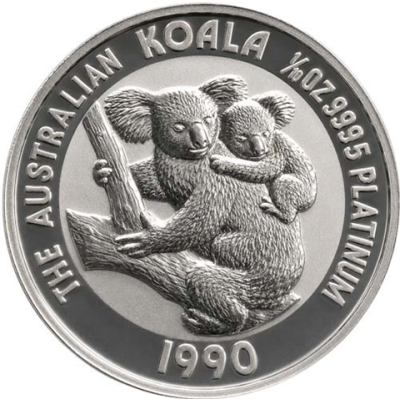 Australien-15-Dollar-1990-Platin-Koala-RS
