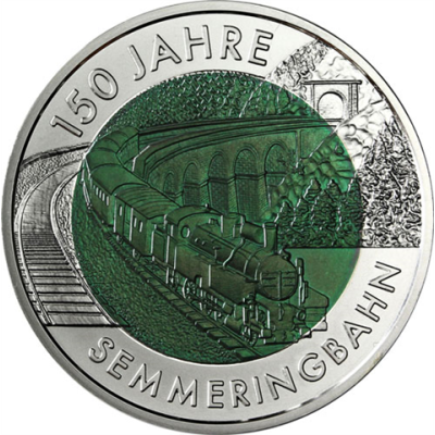 8sterreich-25-Euro-2004-Hgh-Silber-Niob---150-Jahre-Semmeringbahn-II