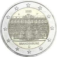 Gedenkmünzen 2 Euro 2020 Deutschland Brandenburg Schloss Sanssouci