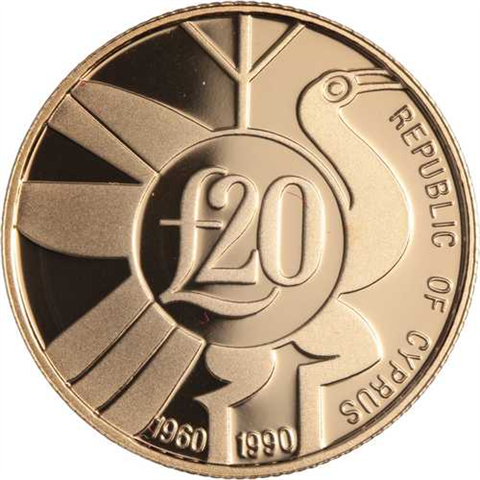 Zypern-20Pfund-1990-AUpp-30.JahrestagRepublik-VS