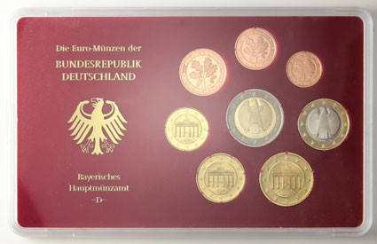 Deutschland 5 x 5,88 Euro 2005 PP KMS im Blister Mzz. A - J