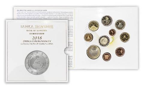 Kursmünzen Cent und Euro Slowenien 2018