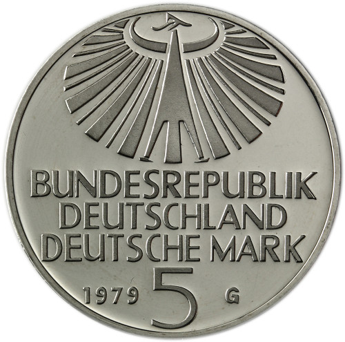 Deutschland 5 DM Gedenkmünze 1979 Stgl. Otto Hahn