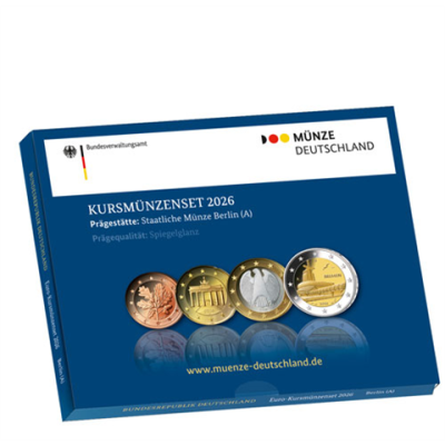 Deutschland-5,88Euro-2026-PP-Kursmünzensatz-F