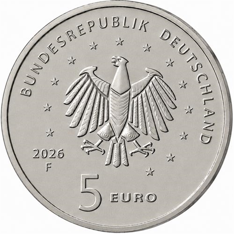 Deutschland-5-Euro-2026-Stgl-F-Ariane-6-Erforschung-des-Weltraums-RS
