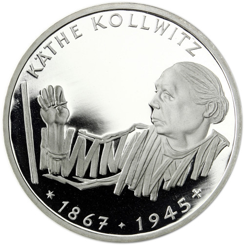 Deutschland 10 DM Silber 1992 PP 125. Geburtstag von Käthe Kollwitz
