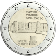 Malta-2-Euro-2021-Traxien-mit-Füllhorn