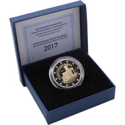 Griechenland-2 Euro-2017-PP-Philippi-Etui