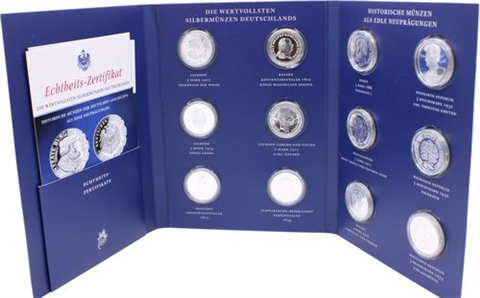 Deutschland-60xMedaillen-AGstgl-Wertvollsten Silbermünzen-Set I