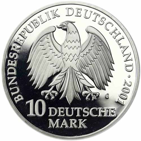 Deutschland-10-DM-Silber-2001-PP-Katharinenkloster-Meeresmuseum-Stralsund-I