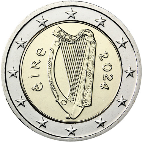 Irland-2-Euro-2024-Keltische-Harfe-RS