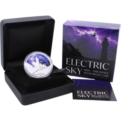 Tuvalu-1 Dollar-2024-AGpp-Electric Sky-Etui
