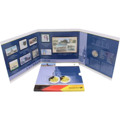 Deutschland-2Euro-Briefmarken-2016-Dresdner Zwinger-Folder