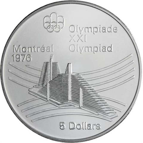 Kanada-14x10+14x5 Dollar-1973-1976-AGstgl-Olymp Montreal 76-Etui
