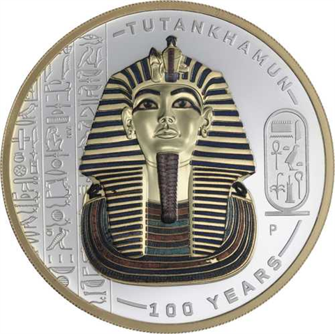 Tuvalu-2 Dollar-2022-AGpp-Farbe-Tutankhamun-RS