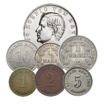 Kaiserreich-Kleinmünzen-Satz-D
