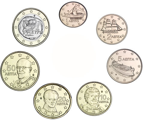 Griechenland 1,88 Euro Kursmünzen 2014 
