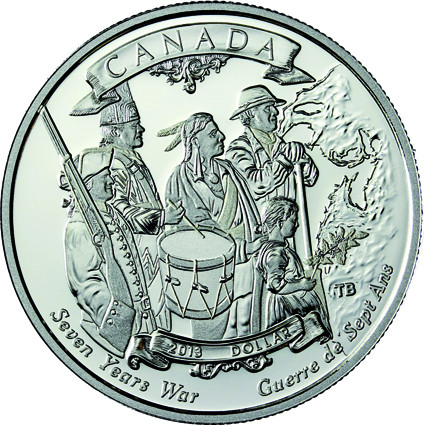 Kanada 1 Dollar Silber  2013  PP 250 Jahre Ende des 7jährigen Krieges